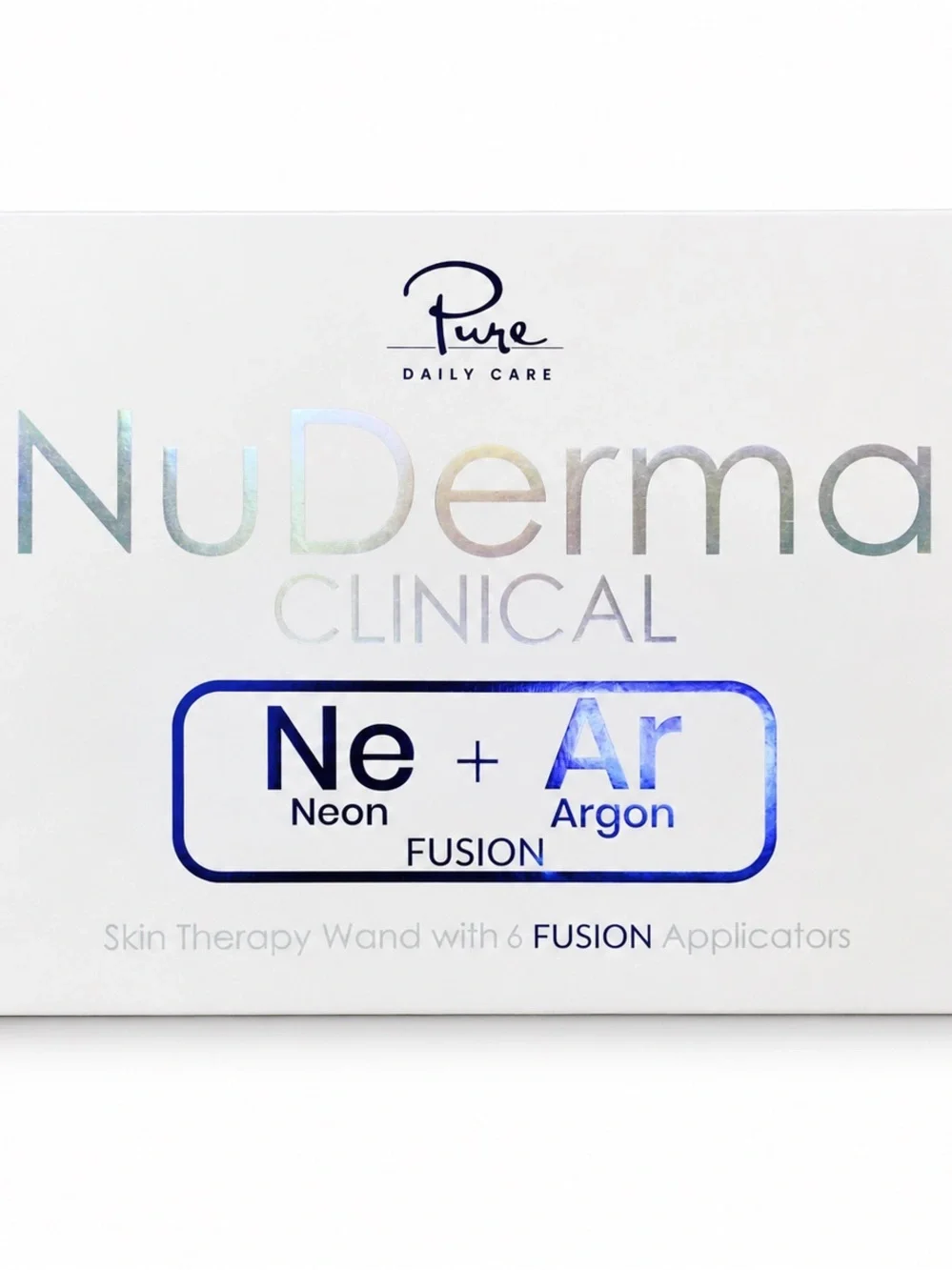 Pure Daily Care NuDerma Clinical Wand Set with 6 Fusion Applicators NEW SEALED